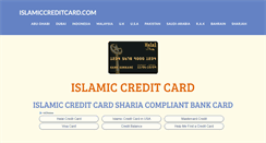 Desktop Screenshot of islamiccreditcard.com